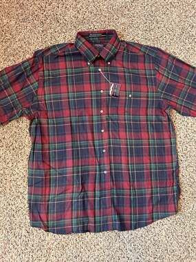 Members Only Club House Plaid Button Down Shirt Size XL/X